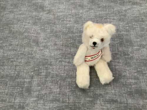 Vintage 9 White Berlin Teddy Bear 1960s