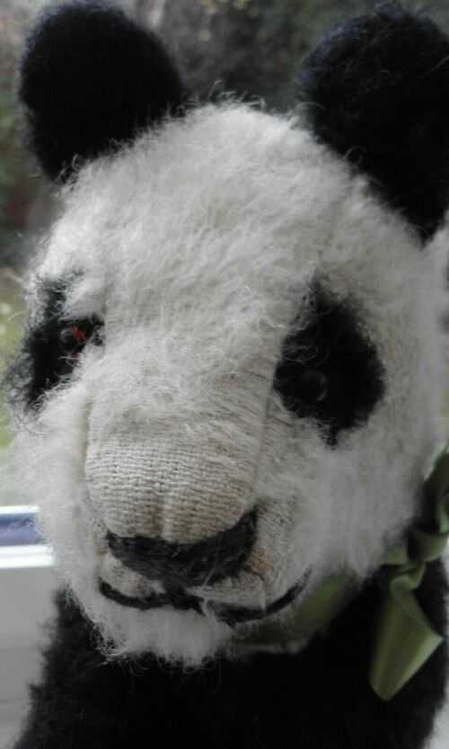 Old English mohair panda bear - possibly Deans