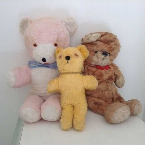 Antique Old Teddy Bears - 1960's - Collectable