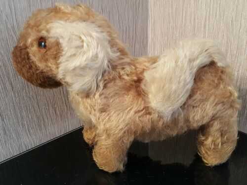 Antique Vintage Pekinese Mohair Dog Soft Toy Teddy Bear Friend Adorable 1950's