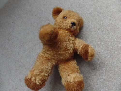 Rare Vintage  British Collectable Teddy Bear . 41cm - 16inch .Very Good Gift.