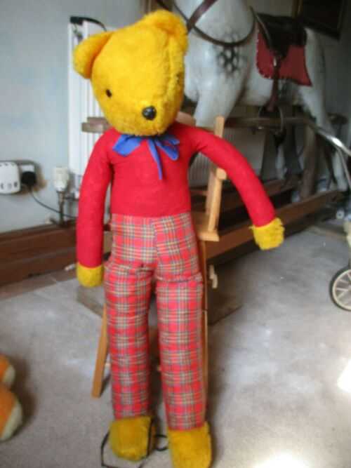 vintage roan toy  dancing walking  bear  possibly meant to be rupert