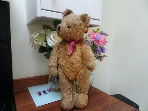 ANTIQUE MOHAIR GROWLER TEDDY BEAR.. HUMPT BACK.22 INCHES