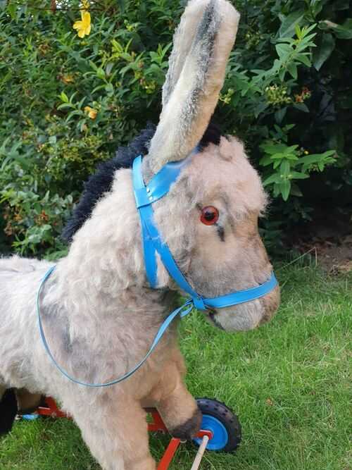 1960s Deans Childsplay Donkey On Wheels ~ Ideal For Vintage Bear or Doll Display