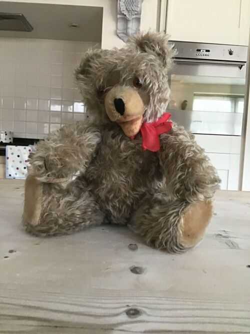 Antique vintage Steiff bear,1950s Steiff Zottie toy teddy bear,16 inch
