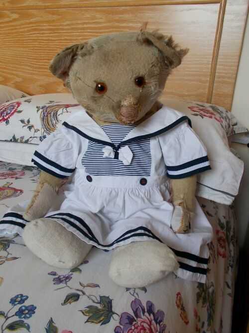 Cotton Sailor Dress - Bears / Dolls