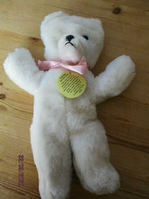Vintage White Teddy Bear - age unknown - possibly 1950s