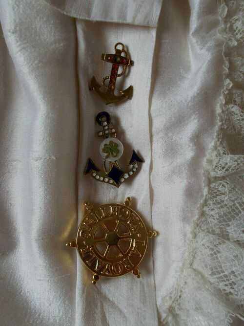 3 Nautical / Sailor / Anchor Brooches