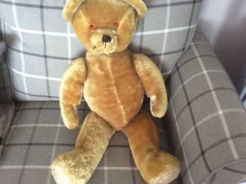 31 inch Bear in need of TLC quality golden mohair