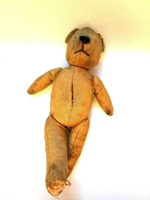 Rare Antique teddy bear.  Straw stuffed.  35cm.   For restoration