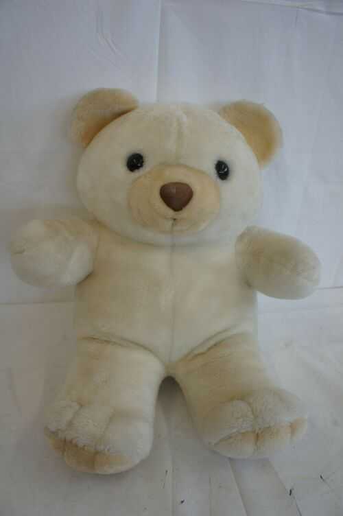 Cute TEDDY BEAR - Cream - Retro - Chunky - Kawaii - Soft Toy - Approx 23