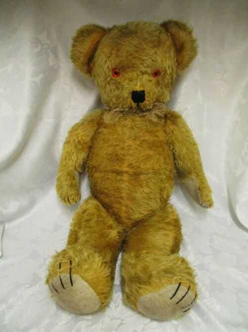 Vintage Large Teddy Bear, Fully Jointed, 37