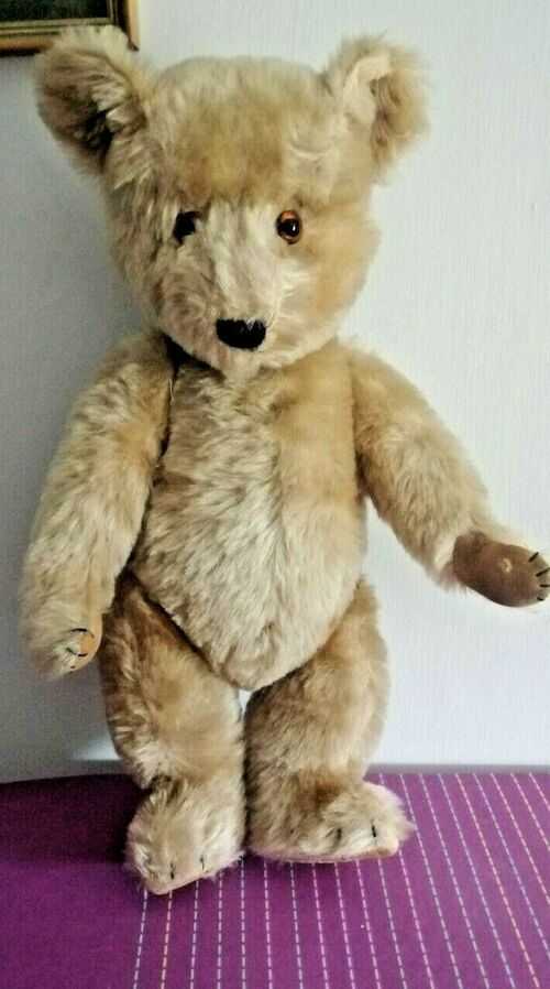 Vintage Chiltern Hugmee Bear Jointed Stitched Nose and Mouth 17