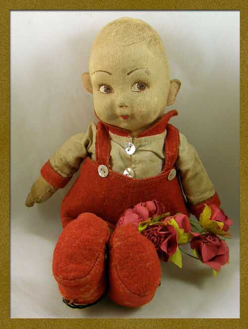 Old Norah Wellings Jolly Toddler Doll 1930s with Label