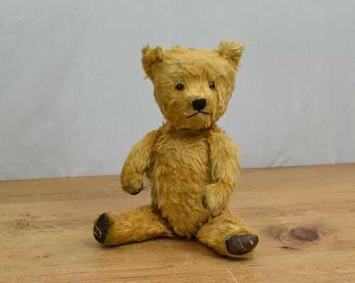 VINTAGE 1950'S JOINTED MOHAIR TEDDY BEAR - 14 INCHES