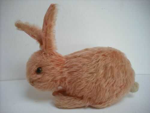 LOVELY 1930's PINK MOHAIR MERRYTHOUGHT RABBIT BUNNY 8