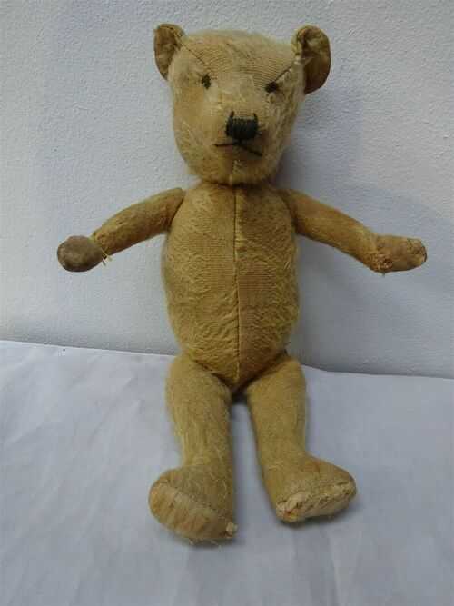 Antique Straw Filled Teddy Bear Jointed Limbs and Sweet Face