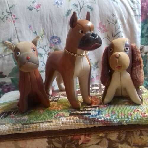 Vintage very sweet little stuffed dogs