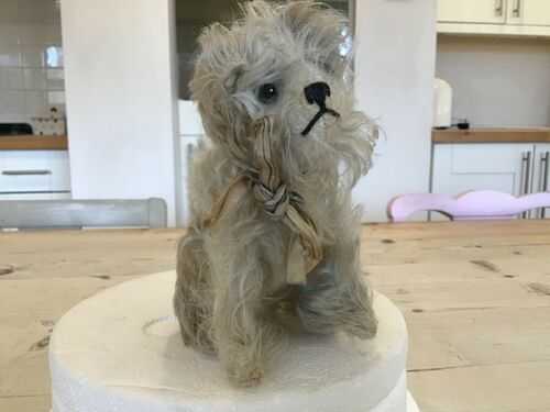 Vintage antique jopi dog,German straw stuffed mohair toy Jopi dog,bears chum.