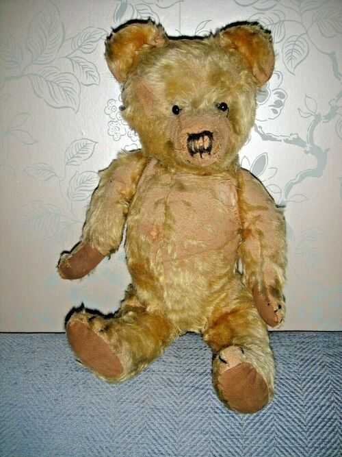 Old bear with boot button eyes and hump for tlc and new home
