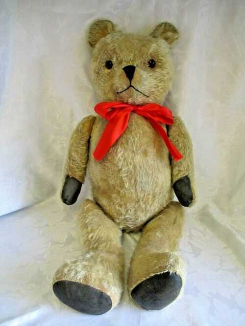 AntiqueVintage Large Jointed Teddy Bear, Mohair, Jointed Teddy Bear, 32