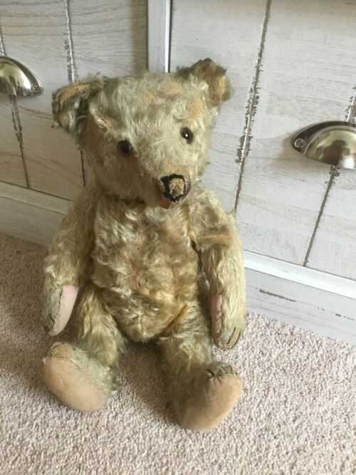 Old antique Mohair German Teddy Bear - no label -14