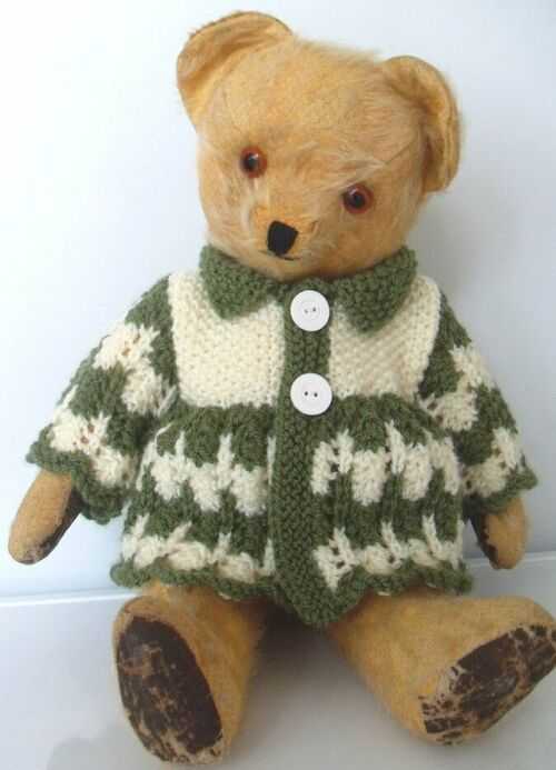 BEAR WEAR Hand knitted 1970s design jacket for approx.15