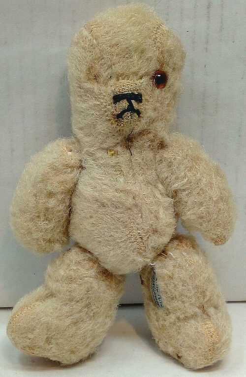 Teddy Bear Chad Valley Hygenic Toys 1930s Labelled with Glass Eye