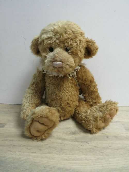 Charlie Bears Soft Jointed Vintage Teddy Bear With Jingly Bell And Frill Neck