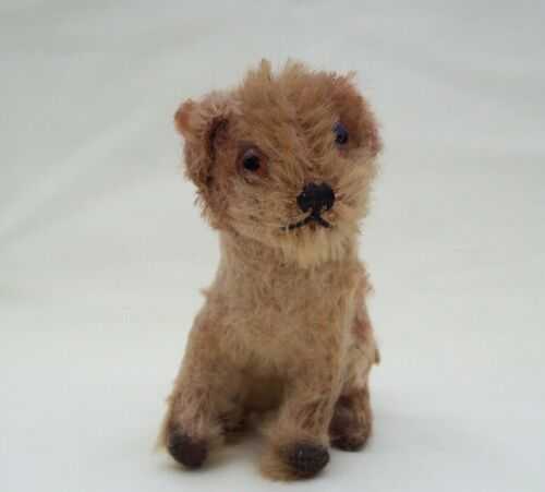 Antique Vintage STEIFF Molly Dog  Mohair  Wood Straw Filled Very Appealing Face.