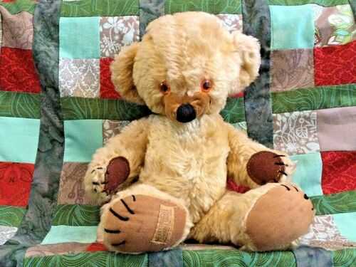CUTE VINTAGE MERRYTHOUGHT CHEEKY  PLUSH TEDDY BEAR WITH BELL-13