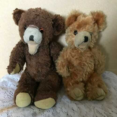 Two Cute Vintage Jointed Zotty Type Bears