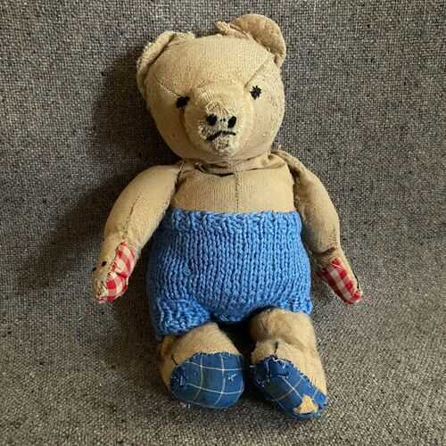 Old German Teddy Bear, 11.5in, well loved