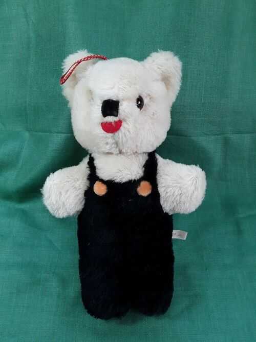 Rare Vintage 1950/60s Shanghai doll factory white wool plush teddy bear