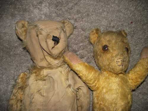 2 Antique Vintage Teddy Bears big size24ins long