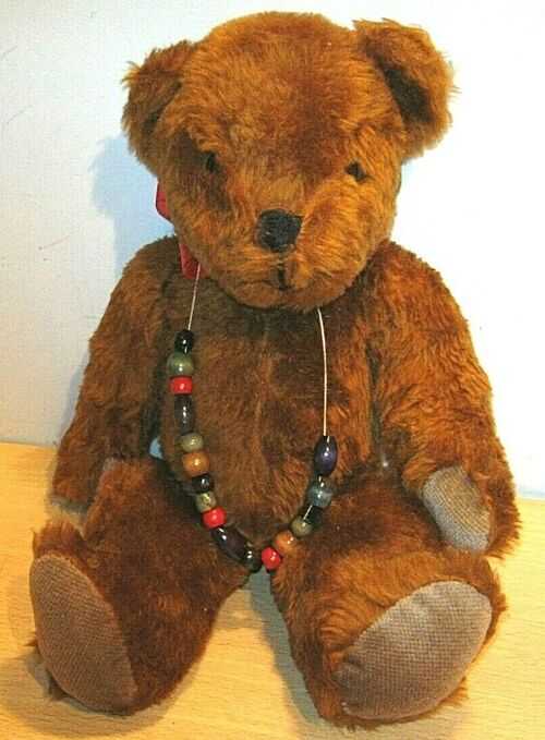 Vintage TEDDY BEAR Jointed VGC unknown age / maker