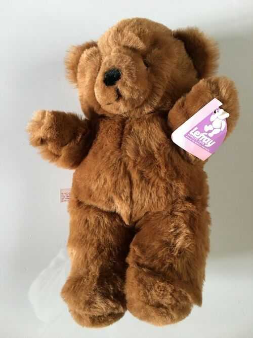 Vintage Lefray brown teddy bear. New with tags. Excellent condition