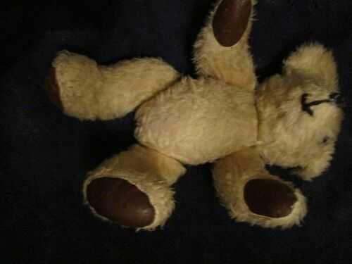 Vintage Teddy Bear leather feet and hands glass eyes