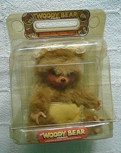 Vintage Collectable Woody Bear - Boxed - Lace edged Cap and Apron - New