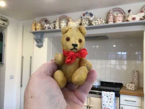 Antique vintage Miniature Bear,5 inch articulated toy teddy bear,