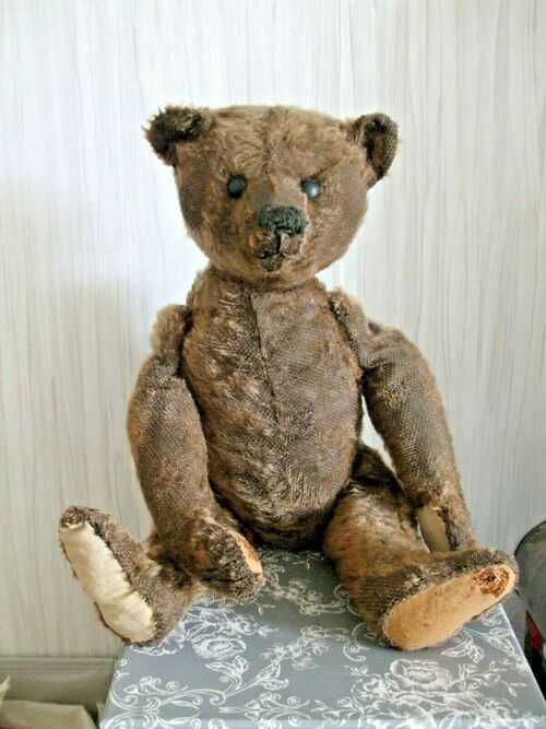 Antique Steiff teddy bear RARER CENTRE SEAM CINNAMON 17