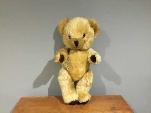Vintage Pedigree Teddy Bear with Bells in Ears and Growler