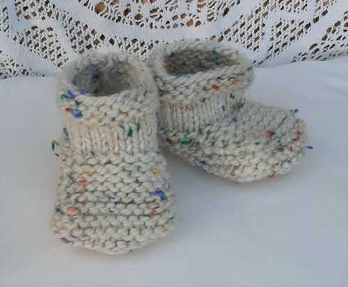 *BEAR KNITS* Hand Knitted warm chunky boots fit up to 4.5