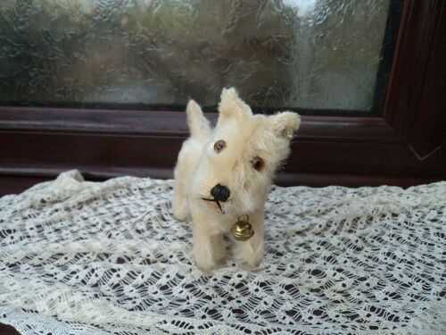 Sweet old vintage antique miniature Steiff Sealyham terrier dog ID US Zone
