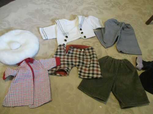 antique bear or dolls  clothes bundle