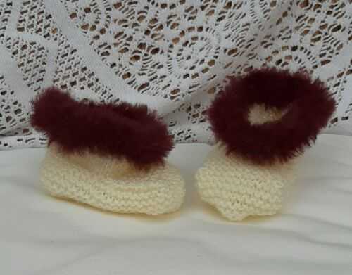 *BEAR KNITS* Hand Knitted boots fit up to 4.5