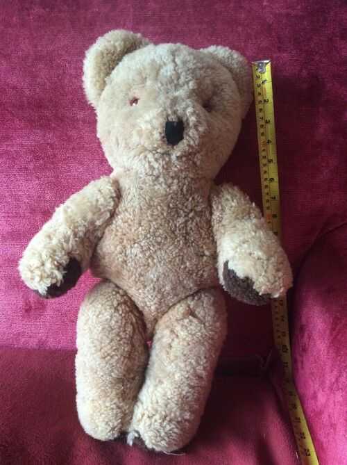 Vintage teddy bear antique 18 soft wool. Good condition.