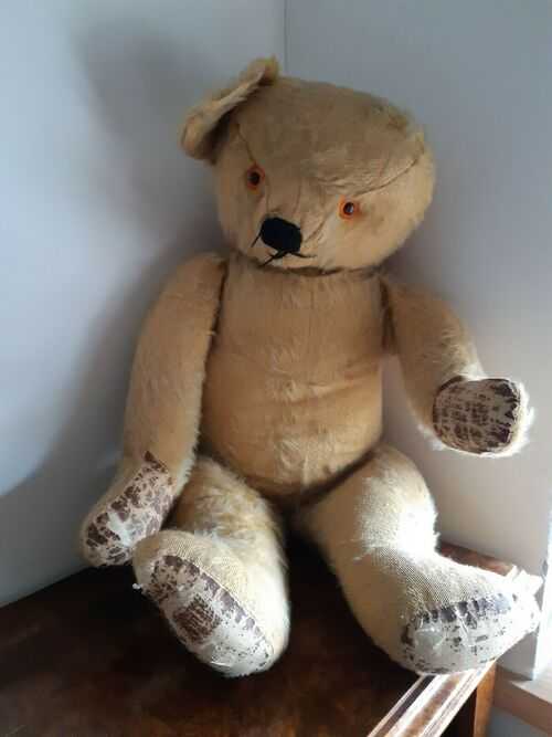 Large Antique Vintage Mohair Chad Valley Teddy Bear  29