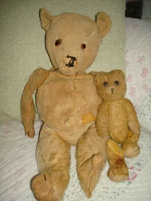 1930S CHILTERN MOHAIR BEAR AND HIS LITTLE FRIEND
