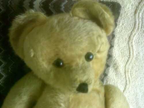 ANTIQUE 21 Inch Vintage Golden mohair Jointed Teddy Bear. 1950s